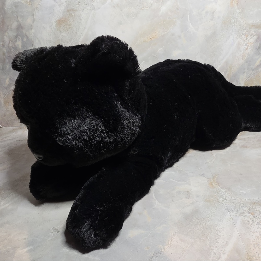 Aurora World Flopsie Black Cat Kitten Twilight Laying Realistic 13" Plush Toy